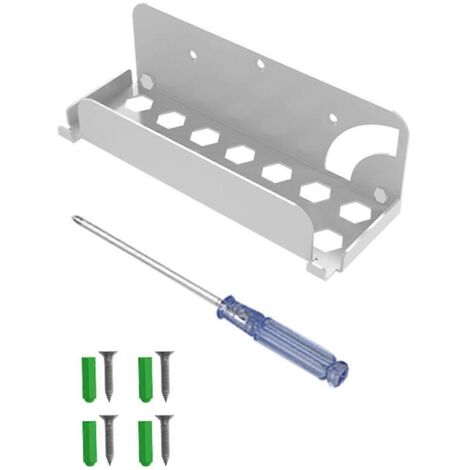 Support mural de rangement blanc compatible avec Switch/boîtier TV hôte