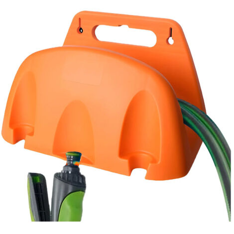 Support mural de rangement pour enrouleur de tuyau darrosage et outils
