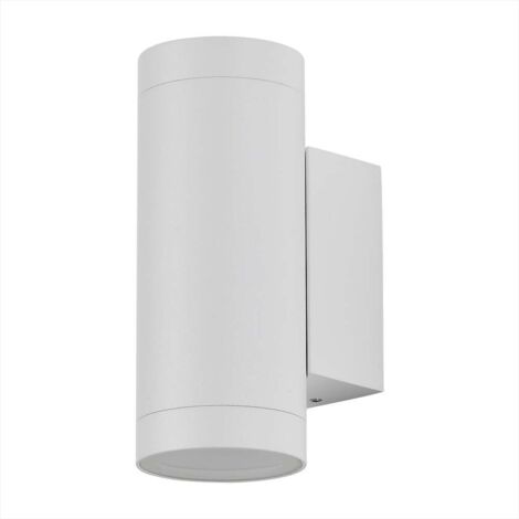 Support mural double LED rond V-TAC 2 spots GU10 blanc mat IP54