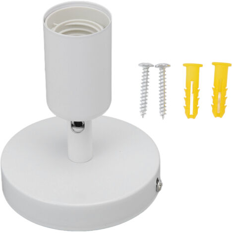 Support mural E26/E27 avec base en fer, design moderne - Support pour lampe de salon ou chambre