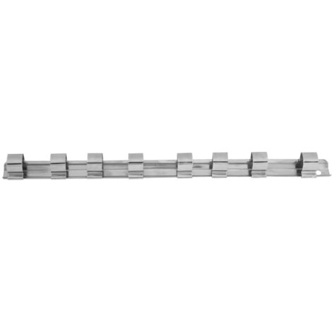 Support mural en acier au carbone pour douilles 1/2", rangement 8 douilles, étagère organisateur d'outils