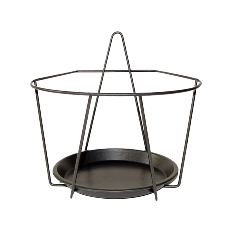 Ac-deco - Support mural en fer pour pot de fleurs - Noir - l 22 x p 21,7 x h 19,8 cm - Livraison gratuite
