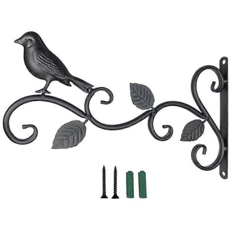 Support mural en fer pour suspension, crochet, support pour plantes, mangeoire à oiseaux, lanternes, carillon éolien