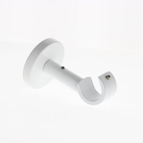 Support Mural et Plafond de 6cm pour tringles à rideaux de Diam.20mm en Blanc Mat - Boulet