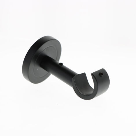 Support Mural et Plafond de 6cm pour tringles à rideaux de Diam.20mm en Noir Mat - Boulet
