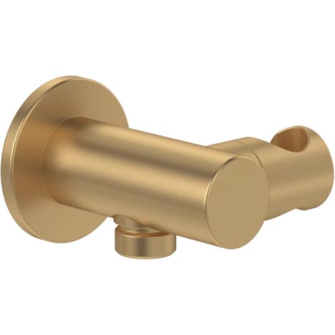 Support mural fixe pour douchette VILLEROY ET BOCH Universal rond Or brossé