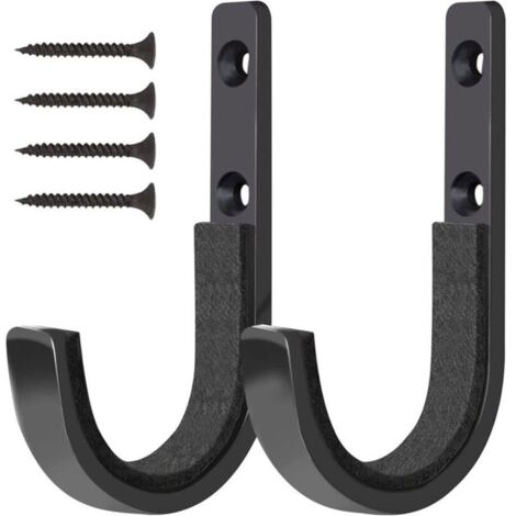 Support mural horizontal métal pour fusil de chasse, rangement pour fusils et arcs (2 pièces)