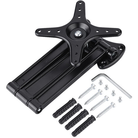 Support mural inclinable pivotant pour téléviseurs LED LCD plats de 10 à 27 pouces