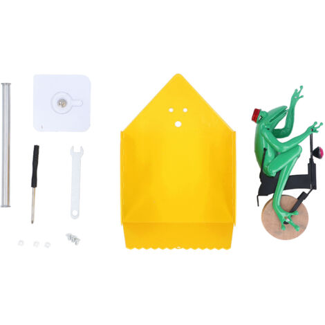 Support mural multifonction pour papier toilette avec figurine grenouille - Porte-rouleau en fer et bois massif, design original et espace gain de place pour salle de bain et cuisine
