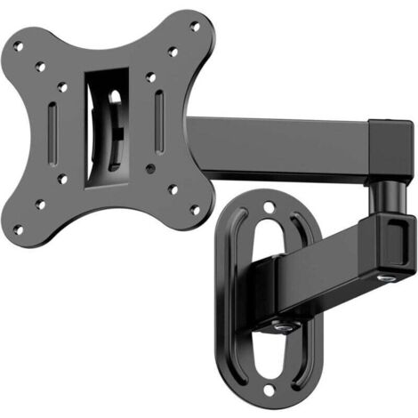 Support mural orientable et inclinable pour écrans 14 à 27 pouces, VESA 75x75/100x100 mm, jusqu’à 10 kg Ortviai
