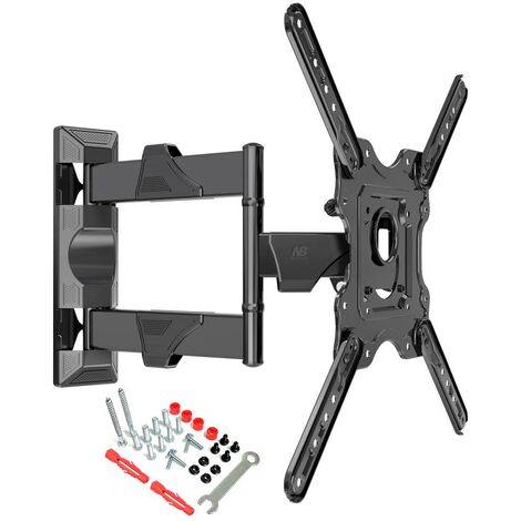 Support mural orientable VESA pour TV 81-140 cm – P4V2020 – Charge max 27 kg – Inclinaison +8/-5° – Rotation 180° – Acier avec gestion câbles – North Bayou