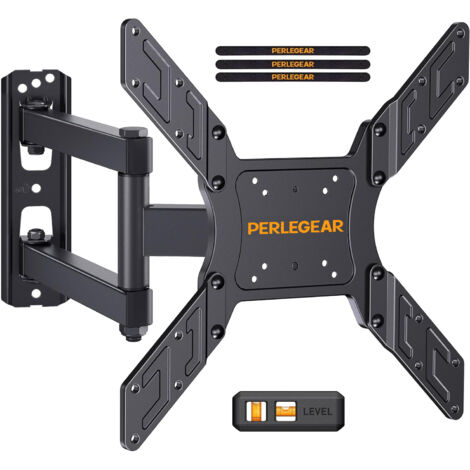 Support mural pivotant et inclinable Perlegear pour téléviseurs ou moniteurs plats et incurvés de 23 à 60 pouces (jusqu'à 45 kg) / VESA max. 400 x 400 mm