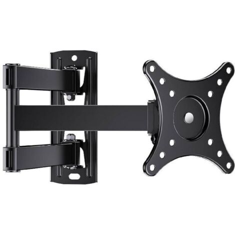 Support mural pivotant pour téléviseurs de 14 à 43 pouces – Longueur d'extension maximale de 44 cm, compatible avec les écrans plats LED, LCD et OLED, charge maximale supportée par 18 kg.