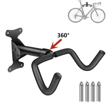 Support mural pivotant pour vélo de garage, gain de place, support vertical pour VTT, support mural pour VTT