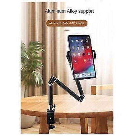 Support mural pliable à 360° pour téléphone portable et tablette extensible à angle réglable