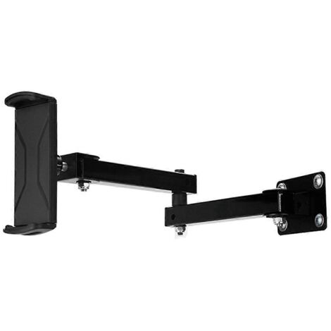 Support mural pliable pour téléphone portable et tablette, angle réglable, noir