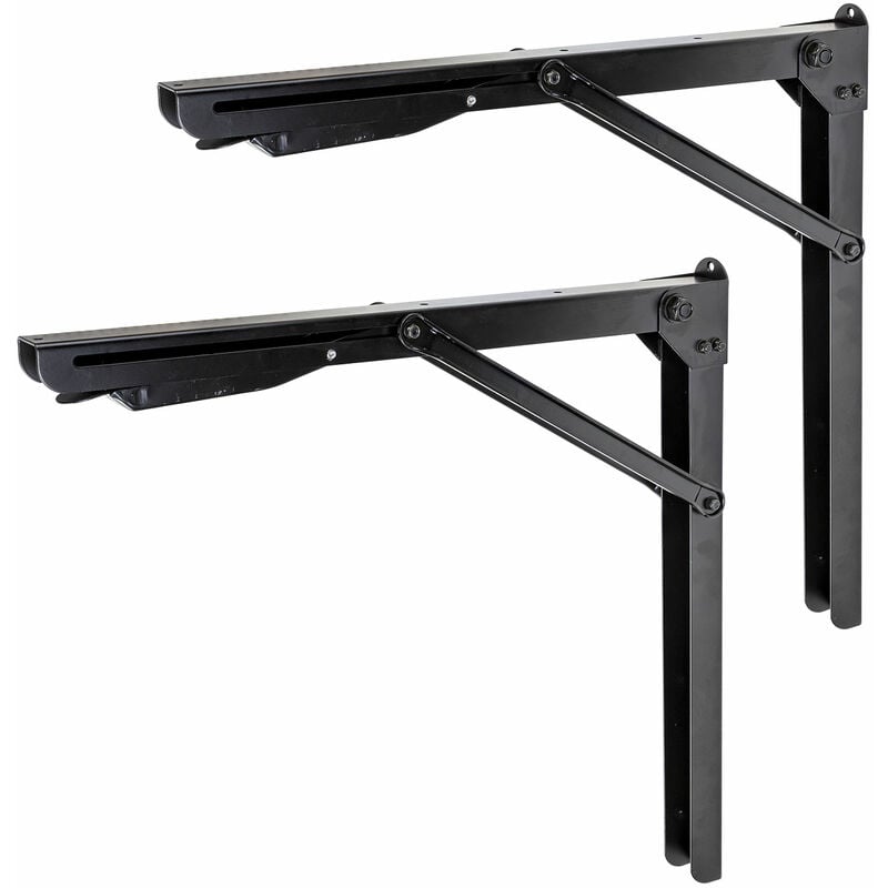 Dema - Support mural pliant - Lot de 2 supports pour table murale - Equerre