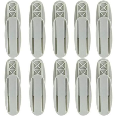 Support Mural pour Bloc multiprise，10 Pcs Auto-adhésif Multiprise Fixator Support de Bande de Puissance pour Télécommande, Routeur, Bureau WhiteWhite
