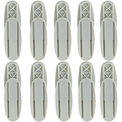 Support Mural pour Bloc multiprise.10 Pcs Auto-adhésif Multiprise Fixator Support de Bande de Puissance pour Télécommande. Routeur. Bureau WhiteWhite