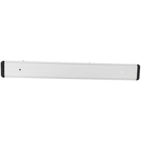 Support mural pour brosse et balai, en aluminium haute qualité, étanche, 3 crochets & 3 porte-objets (42 cm)