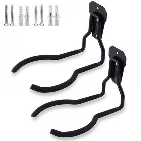 Support Mural Pour Débroussailleuse - Acier Revêtu PVC - Charge Max 23 Kg - Compatible Tondeuse À Gazon Et Outils De Jardin - 2 Pièces