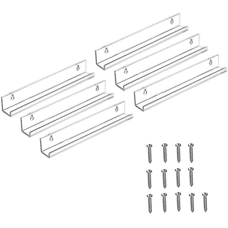 Feiyue - Support mural pour disques vinyles, lot de 6, étagère de rangement pour disques vinyles, support d'album en acrylique, affichage quotidien