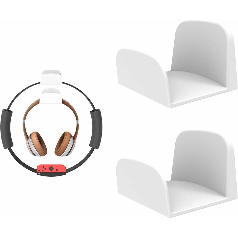Csparkv - Support Mural pour Écouteurs, [Ensemble de 2] Polyvalent Crochet Adhésif 3M, Accessoires Universels pour Headphone/Fitness