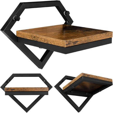 Support mural pour fleurs en métal noir Doron Rustic Loft