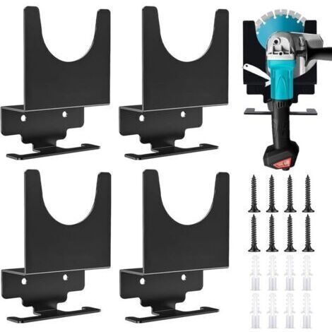Support mural pour meuleuse d'angle , lot de 4 : support mural pour meuleuse d'angle, organiseur pour meuleuses, accessoires pour meuleuses d'angle pour fraiseuses, garage et lieu de travail
