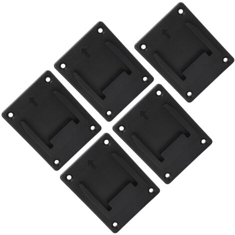 Support mural pour outils électriques 14,4V-18V - 5 crochets noirs ABS - rangement atelier compact