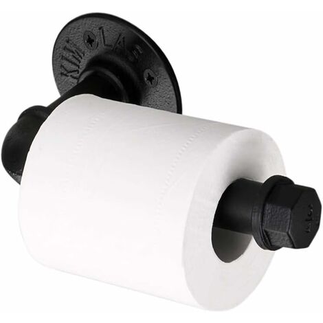 Support mural pour papier de toilette - Style vintage et industriel - Accessoire de salle de bain