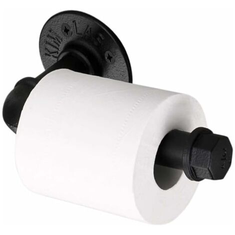 Support mural pour papier de toilette - Style vintage et industriel - Accessoire de salle de bain
