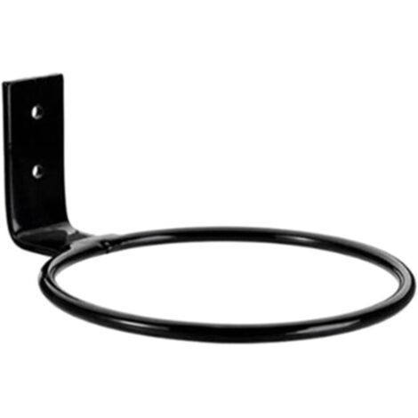 Support mural pour pot de fleurs en fer, diamètre 15 cm, non pliable, noir, adapté au balcon, au jardin ou à la maison, 1 pièce