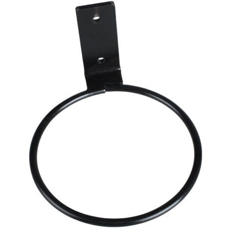Support mural pour pot de fleurs en fer, diamètre 20 cm, non pliable, noir, adapté au balcon, au jardin ou à la maison, 1 pièce