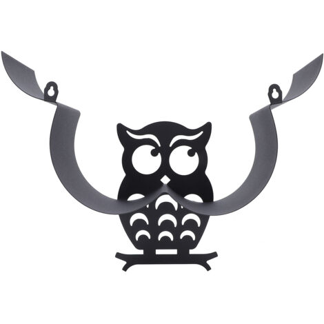 Support mural pour rouleaux de papier toilette – Organiseur en métal en forme de hibou – Décoration pour salle de bain