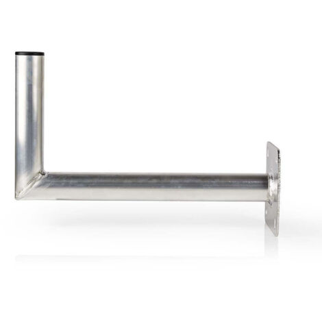 Support mural pour satellite distance au mur 450 mm diametre de la pince 50 mm taille maximale de la parabole 100 cm aluminium argent
