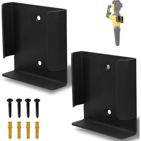 Support mural pour souffleur Flexvolt DeWalt 60 V, support mural pour souffleur de feuilles compatible uniquement avec les modèles 3017-20, porte-outils et crochet DCBL772 (2, noir)