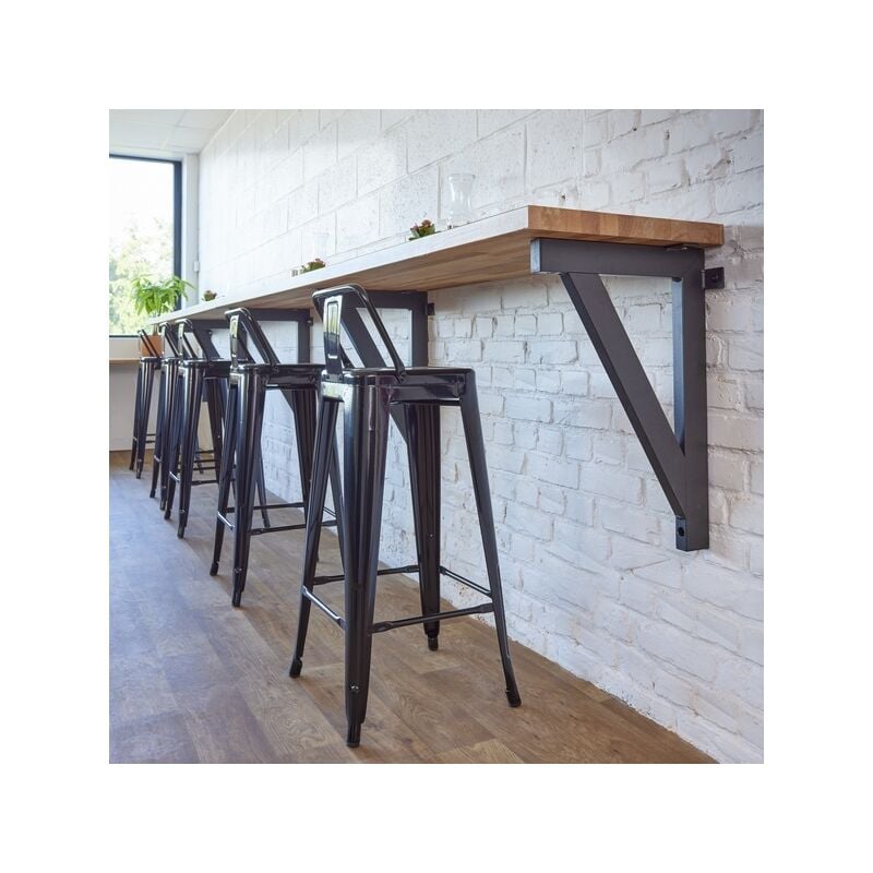 Support mural pour table snack, plan de travail, établi…