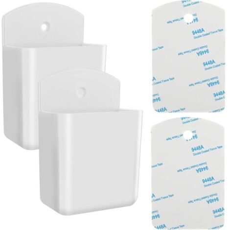 Support mural pour télécommande (blanc), 1 paquet, organiseur universel autocollant pour télécommande, support mural pour bureau, chambre, salon