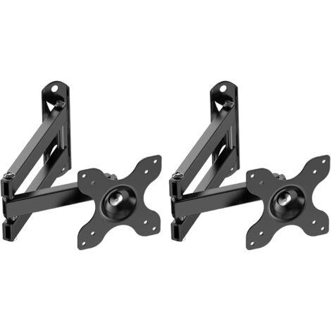 Support Mural Pour Téléviseur - Bras Télescopique 38 cm - Inclinaison Et Rotation - Compatible 13 À 32 Pouces - Trou De Fixation Jusqu’à 100x100 mm - Lot De 2