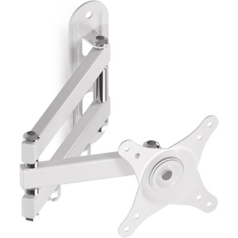 Support Mural Pour Télévision - Rotation 360° Inclinaison ±20° Extension 40 Cm - Compatible VESA 75x75 Et 100x100 - Pour Écrans 15 À 32 Pouces - 1 Pièce