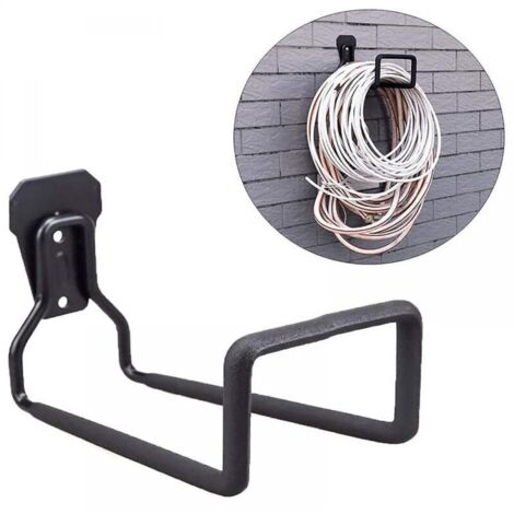 Support mural pour tuyau d'arrosage - Support pour tuyau d'arrosage robuste - Enrouleur de tuyau pouvant contenir jusqu'à 150 pieds - Crochets durables pour garage et extérieur