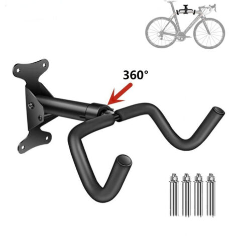 Support mural pour vélo de garage pivotant. porte-vélo de montagne vertical peu encombrant. porte-vélo de montagne. crochet à vélo mural. support de rangement pour vélo vertical rembourré (cha