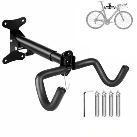Support mural pour vélo de garage rétractable, support pour vélo de montagne vertical peu encombrant, support pour vélo de montagne, crochet à vélo mural, support de rangement pour vélo verti