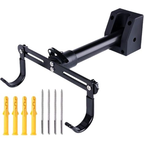 Support Mural pour Vélo - Porte-Bicyclette Horizontal d'Intérieur Organisateur de Stockage Réglable à 360 Degrés pour Garage Atelier Jardin