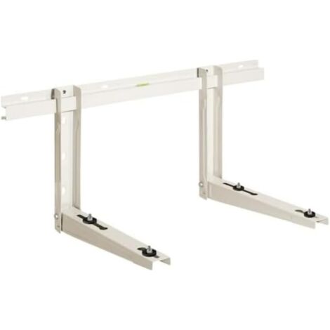 Support Mural Réglable en Acier Inoxydable pour PAC – 160 kg/Bras, 550x400x790 mm, avec Barre de Support et Niveau à Bulle Intégré, Installation Facile, Construction Robuste