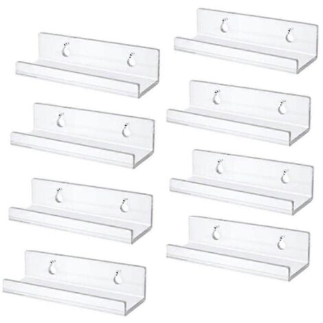 Support mural réglable pour étagères en verre - 4 pièces - AquaForge