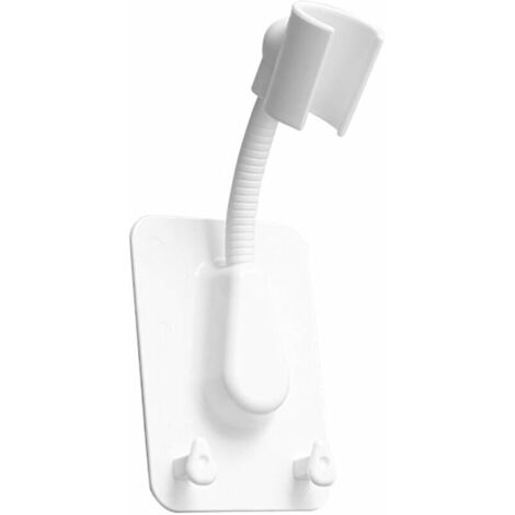 Support mural réglable pour pommeau de douche, sans marquage, en aluminium, blanc, idéal pour la salle de bain
