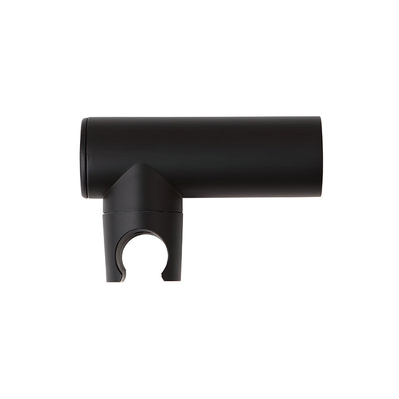 Support mural rond pour douche noir mat