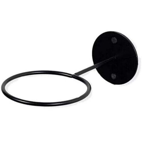 Support mural rond pour pot de fleurs Ulisem 21,5 cm Noir